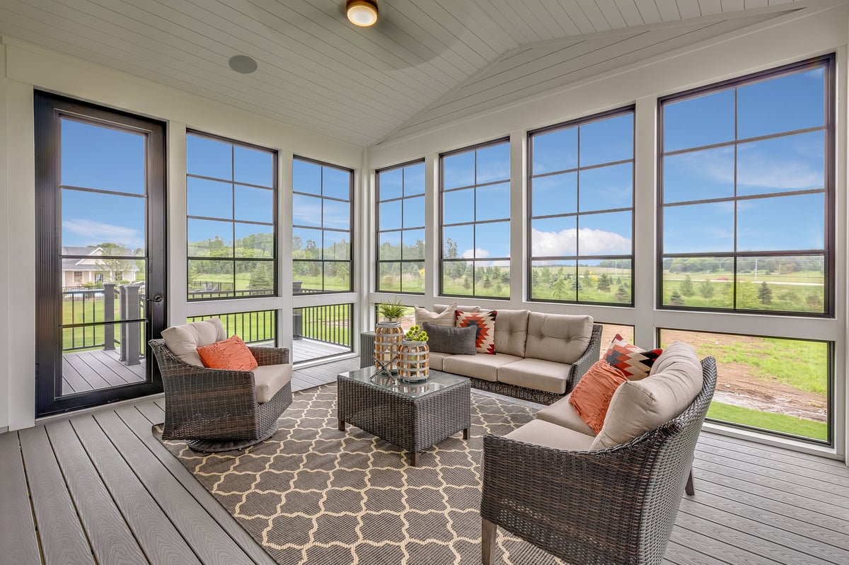 Enjoy entertaining friends in the winter while still feeling like you're outdoors