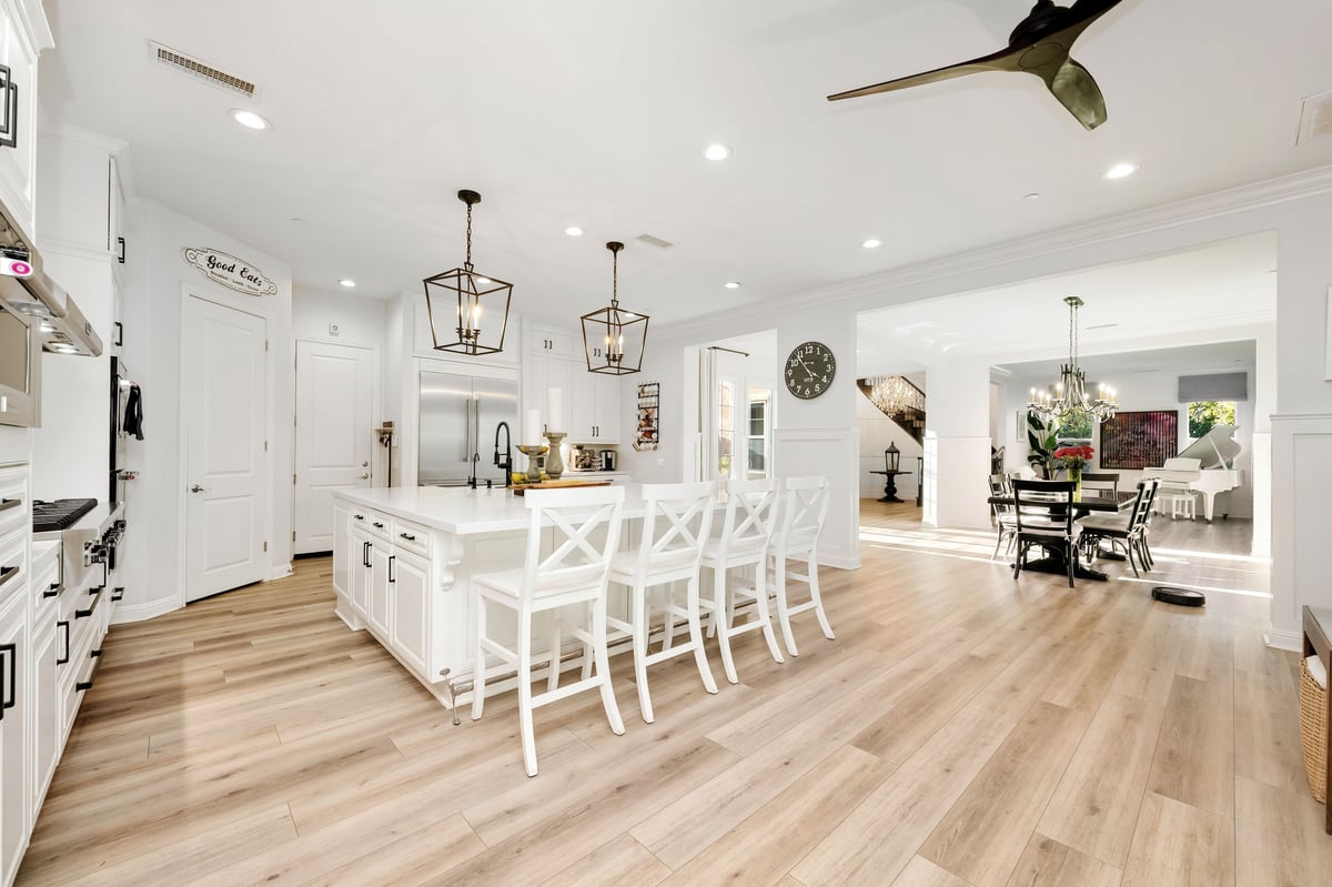 Kitchen Remodel Timeline Texas bright elegant open-concept living space with modern furnishings in luxury home