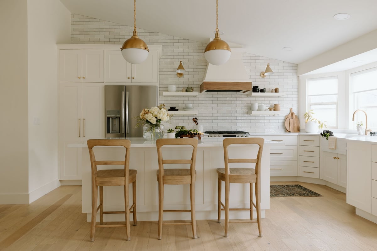Kitchen Remodel Financing Texas modern farmhouse kitchen with white cabinets bright natural light
