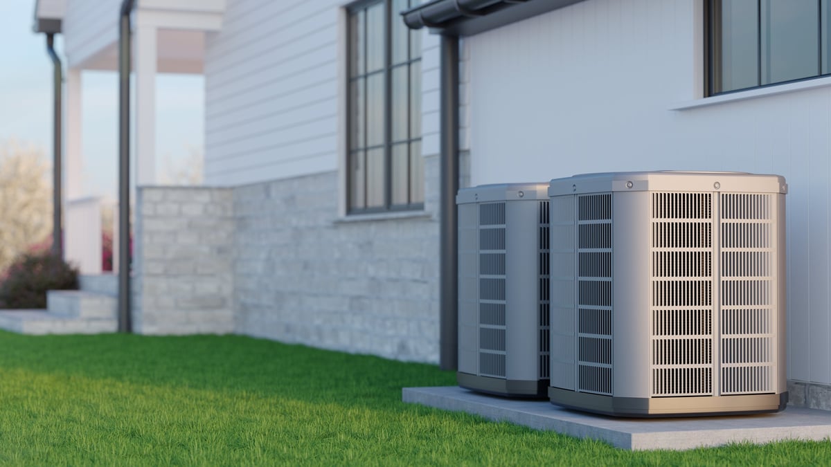 Texas summer home maintenance modern home with energy-efficient HVAC and heat pump system